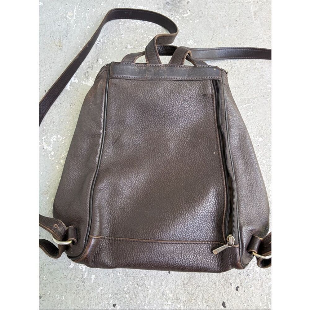 Long champ pebble leather backpack - Picture 6 of 10
